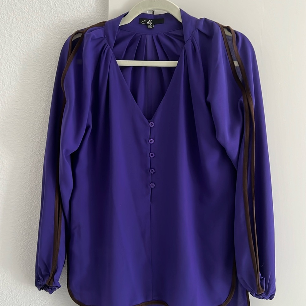 Purple silk top